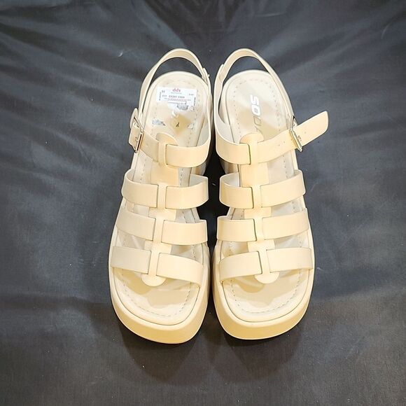 BRAND NEW SODA KARBIE-S WEDGE OPEN TOE MULTI-STRAP PLATFORM SANDALS G1 - Picture 2 of 16